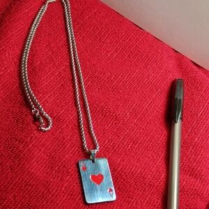 Playing Card Pendant Necklace